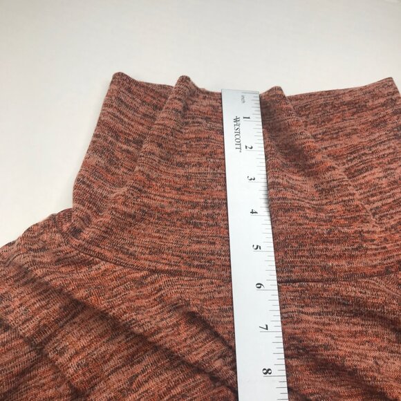 P Luca Milano Women's XL Turtle Neck 3/4 Sleeve V Front Dress Brown Preowned - Picture 12 of 15